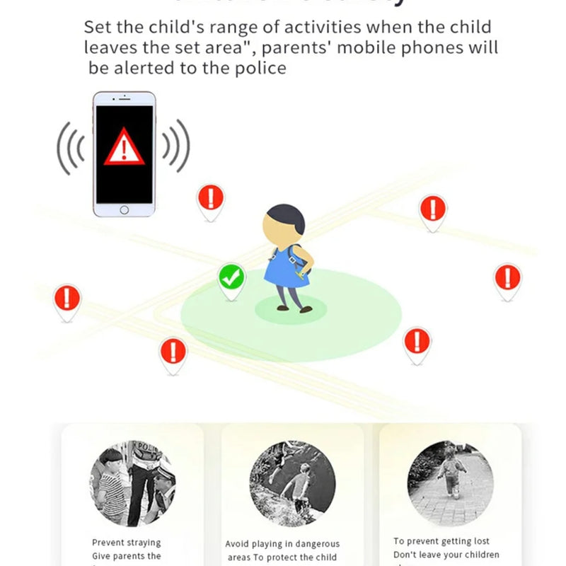 Kids Smartwatch SIMCall Location Track Child Safety