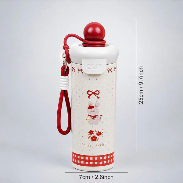 Cute Stainless Steel Water Bottle for Kids & Adults, 650ml