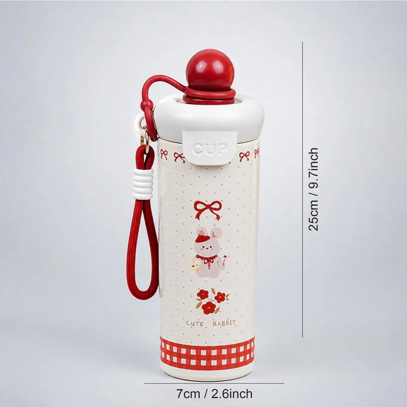 Cute Stainless Steel Water Bottle for Kids & Adults, 650ml