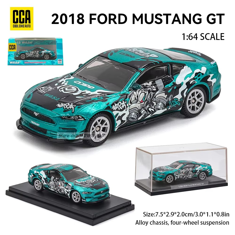 Ford Mustang 2018 GT WASA DieCast Metal Car of CCA Scale 1:64 (Premium Display Box) (Copy) KAAYU WORLD