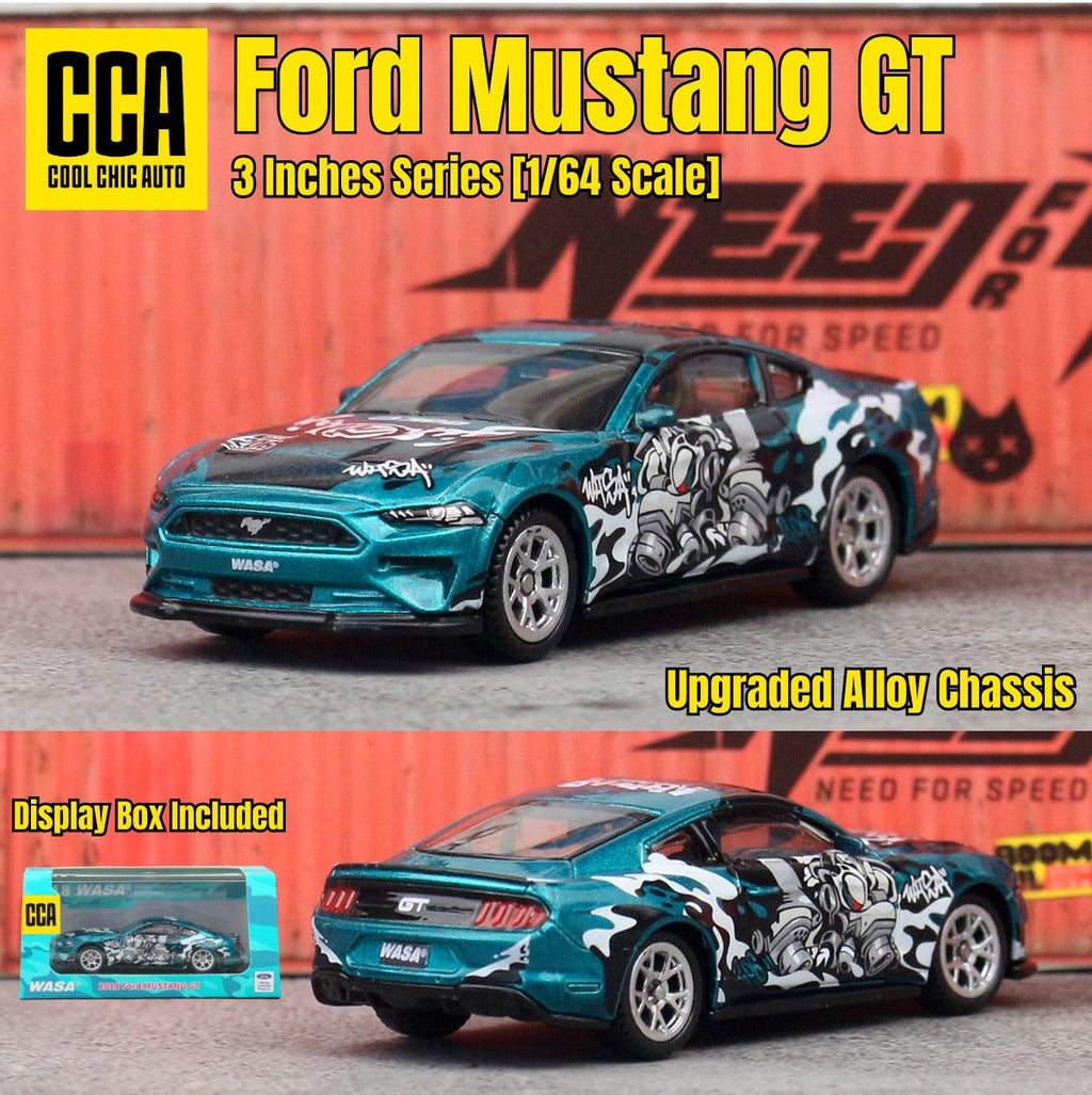 Ford Mustang 2018 GT WASA DieCast Metal Car of CCA Scale 1:64 (Premium Display Box) (Copy) KAAYU WORLD