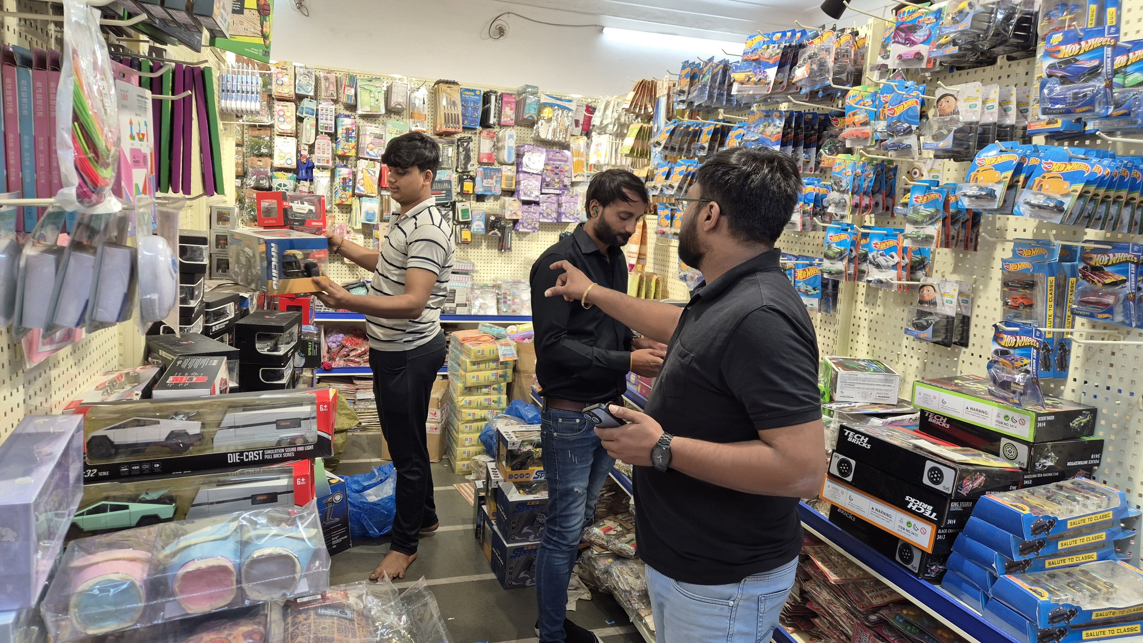 Our team at work in our Bhagal store