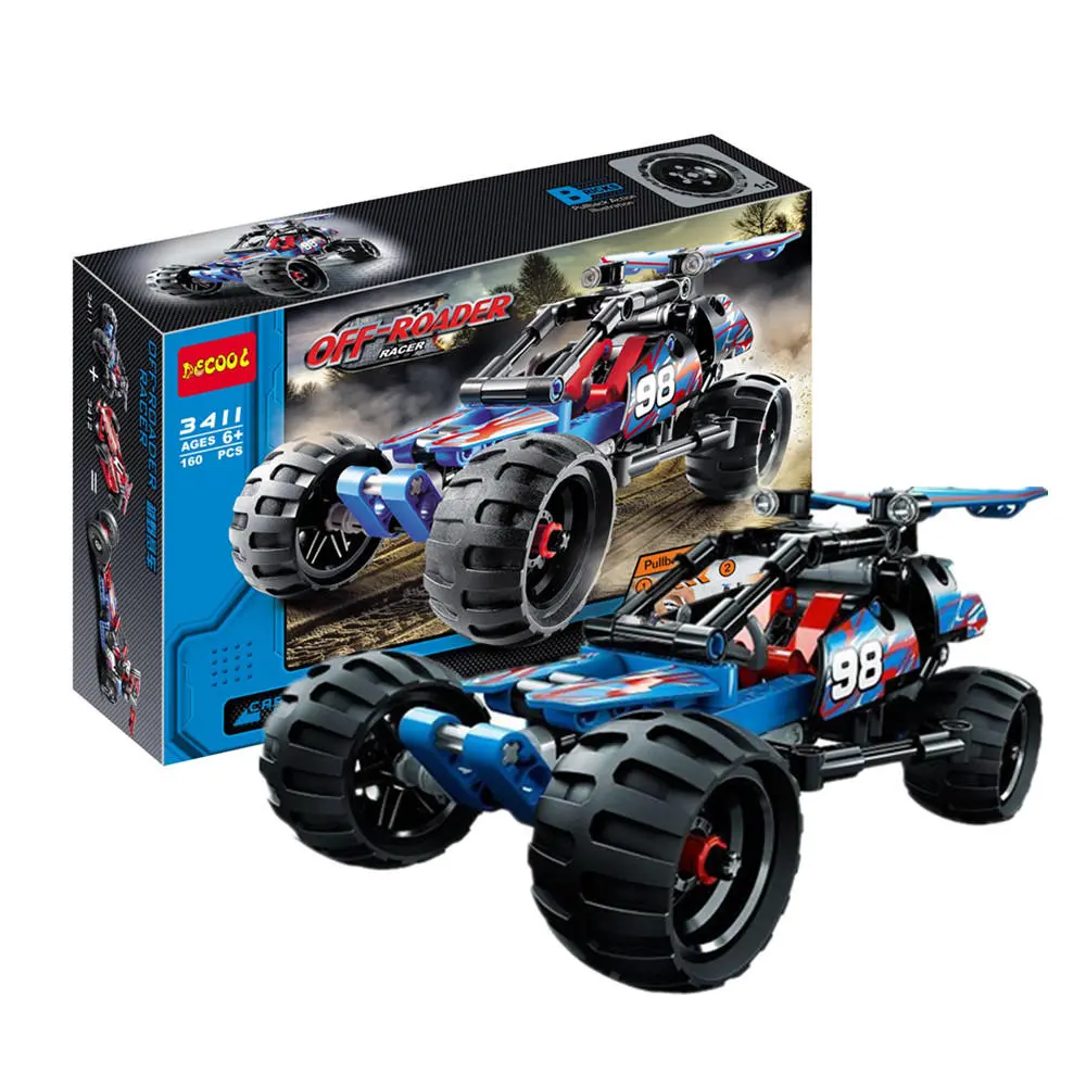 Off-Roader Racer Car 160PCS Building Blocks Toys 3D Model Warrior Sports Car