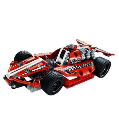 Red Racer 158 Pcs Technic Building Block Construction Pullback Car Bricks Toys