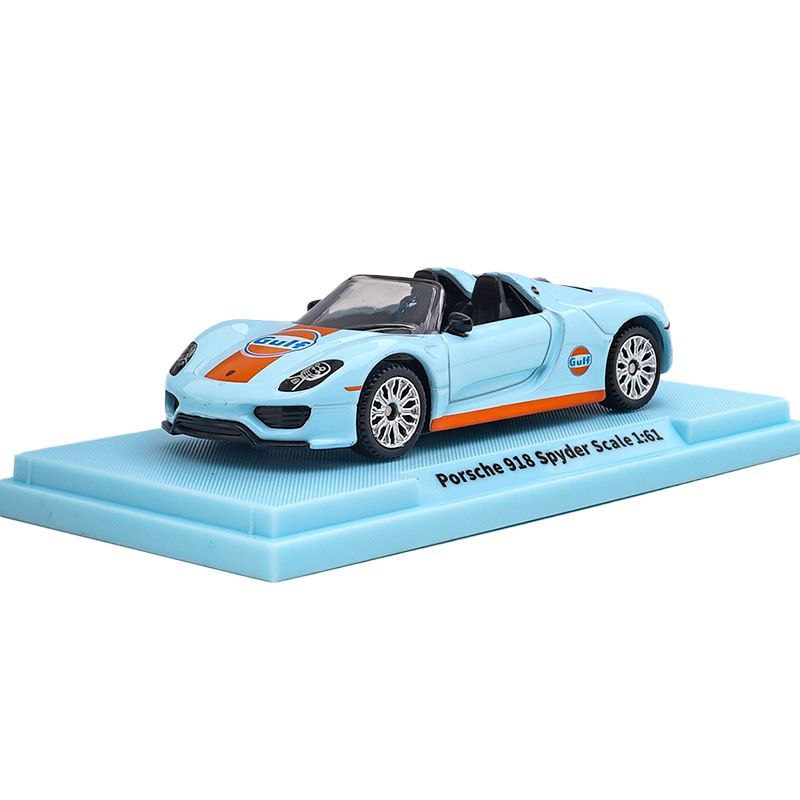 PORSCHE 918 GULF DieCast Metal Car of CCA Scale 1:64 (Premium Display Box) KAAYU WORLD
