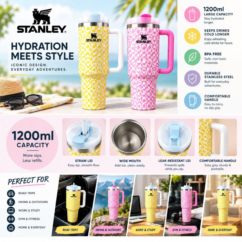 STANLEY Stainless Steel Tumbler STAR FLOWER
