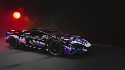 1:18 Cyberpunk Sports car Building Bricks Sets - 586 pcs Engineering Toy - for Adults Boys