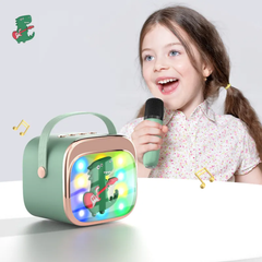 Kid's Premium Karaoke Speaker with 2 Wireless Mics & LED Lights