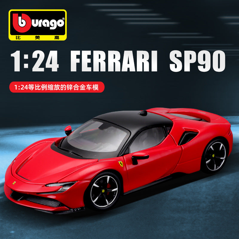 Voiture Miniature de Collection - BBURAGO 1/24 - FERRARI SF90 Stradale - 2019 - Red / Black - 26028R - Jeux - Jouets Voiture Miniature de Collection - BBURAGO 1/24 - FERRARI SF90 Stradale - 2019 - Red / Black - 26028R - Jeux - Jouets