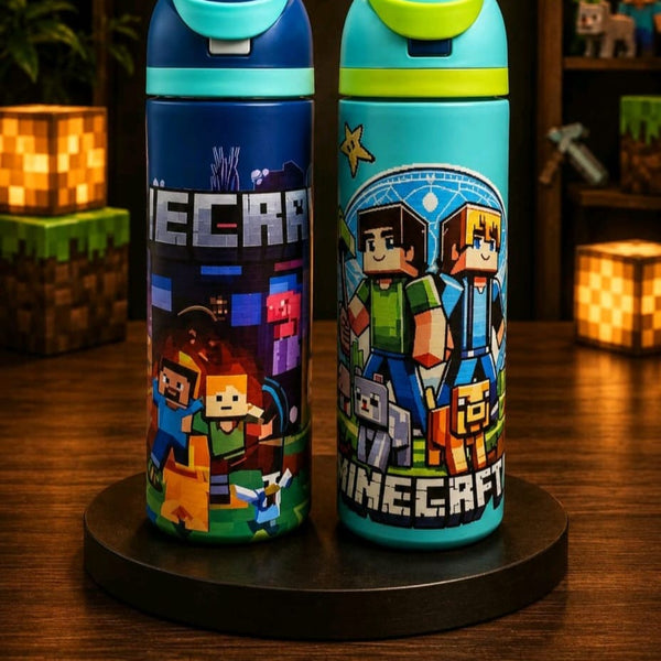 Owala Style Minecraft Stainless Steel Bottle for Kids, 700ml