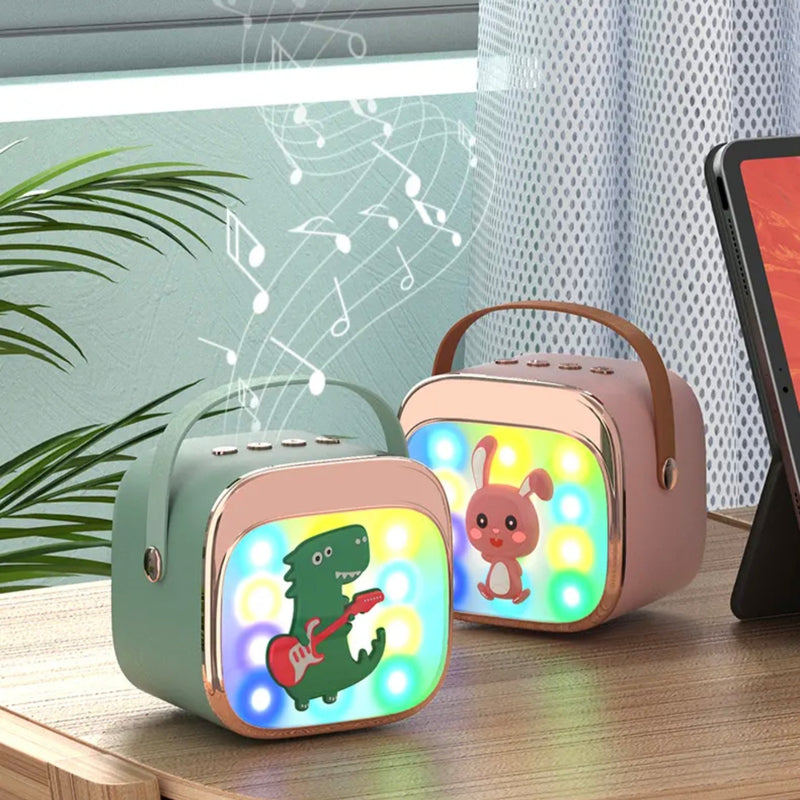 Kid's Premium Karaoke Speaker with 2 Wireless Mics & LED Lights