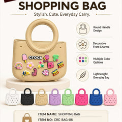 EVA Tote with Pop-in Charms – Multiple Colors silicon tote bag