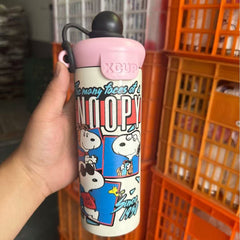 Snoopy Stainless Steel Water Bottle for Kids, 650ml