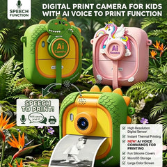 Kids AI Smart Voice Command Instant Digital Print Camera