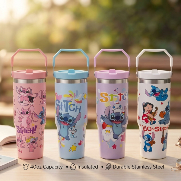 Stitch Stainless Steel Tumbler for Kids, 900ml