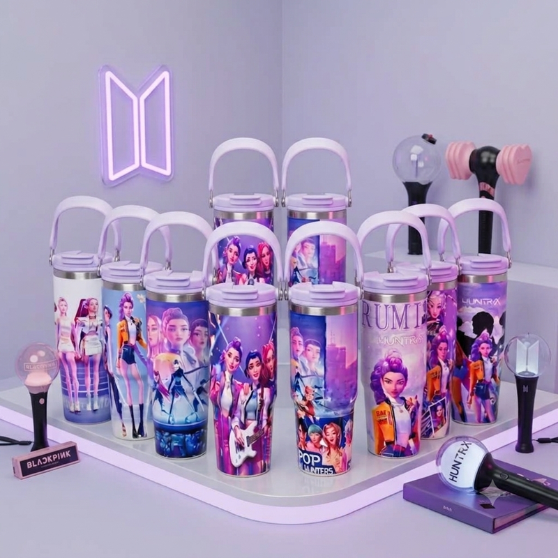 K-POP Stainless Steel Tumbler for Kids, 900ml