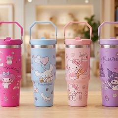 Kuromi Kawaii Stainless Steel Tumbler for Kids, 900ml
