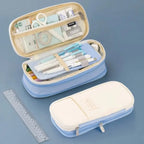 KAWAII Large Capacity, Canvas Cotton Linen Pencil Pouch, Pencil Case Cute Stationery Bag KAAYU WORLD