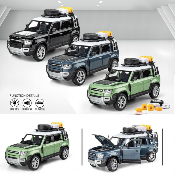 Land Rover Defender LIGHT&MUSIC Diecast Car Metal - Scale 1:24 My Store