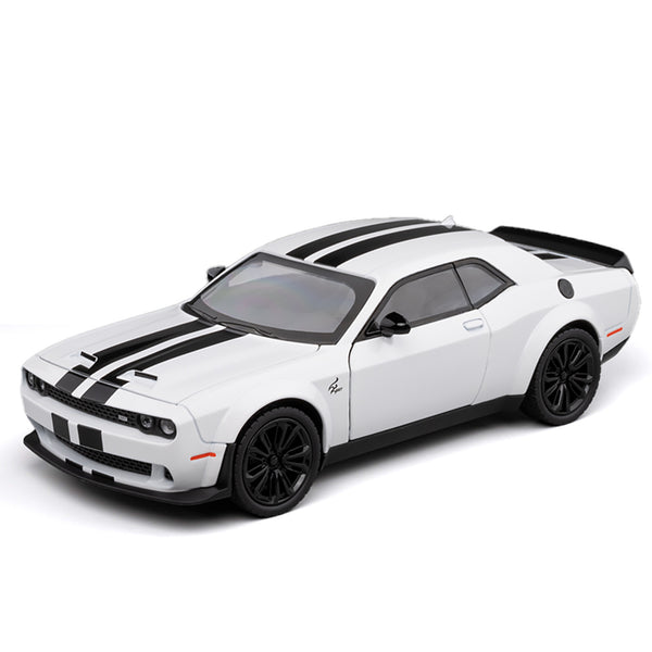 Dodge Challenger Hellcat Sound and Light Metal Pullback Car 1:24