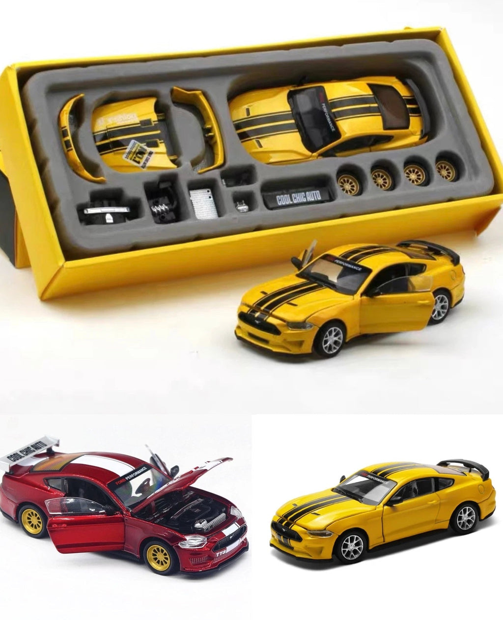 Ford Mustang GT modified car KIT Scale 1:43 KAAYU WORLD