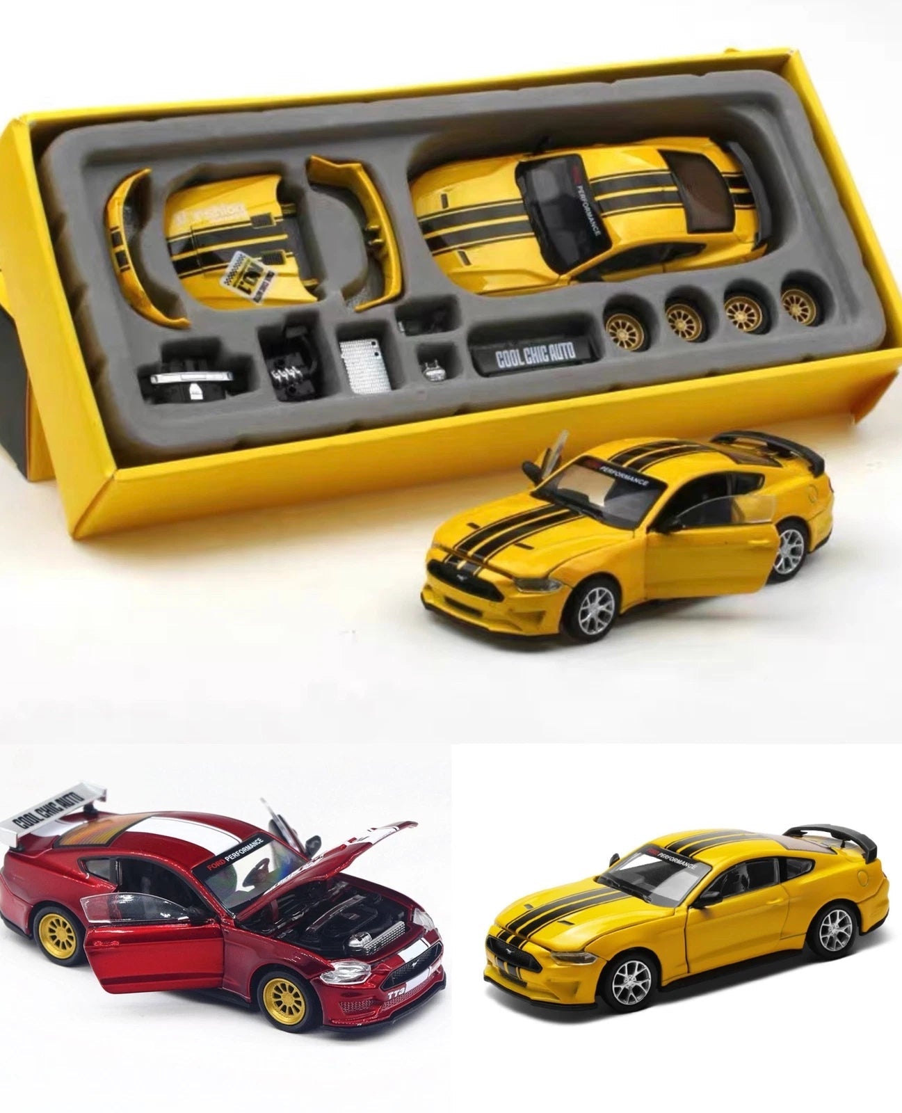 Ford Mustang GT modified car KIT Scale 1:43 KAAYU WORLD